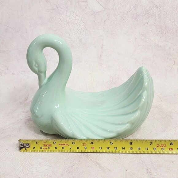 Vintage Andre Richard GREEN Porcelain Swan Towel Holder - Japan - Picture 3 of 8